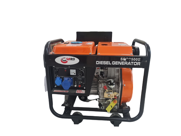 Dizel generatoru açıq (kabinsiz), 1faz, 7,5-8kva, açarlı